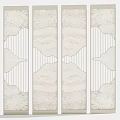 New Chinese-style screen partition 3d model