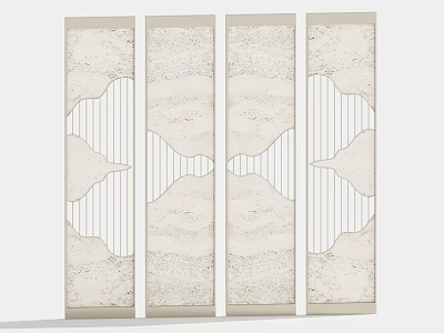New Chinese-style screen partition 3d model