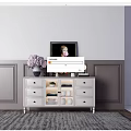 Simple European Sideboard 3d model