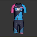 Blue And Pink Commonwealth Sportswear With Logo And Short Sleeves Design