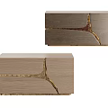 Modern Wooden Bedside Tables With Gold Accent Details And Sleek Design