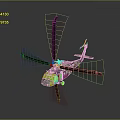 Military Helicopter Featuring Camouflage Color Scheme Main Rotor And Detailed Design