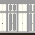 White Modern Wardrobe Doors With Various Panel Styles And Glass Inserts