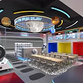 Fun Play Kids Play Area With Space Theme Moon Planets And Play Equipment