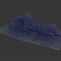 Gray Hair Fabric Material Folded On Black Background Textile