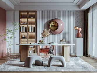 Modern study 3d model