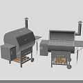 Black Outdoor Grills With Chimney Wheels Grill Grates And Tool Hooks