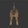 Wooden Building Blocks Crafted Horse Shaped Toy With Blue Bridle And Textured Wooden Legs