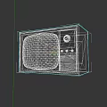 Old Fashioned Vintage Television With Wooden Case And Classic Retro Design