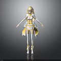 Cute Child Character With Blonde Hair In White And Yellow Outfit