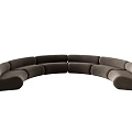 Curved Modular Sectional Sofa With Comfortable Seating For Modern Living Room Decor