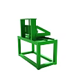 Green Metal Frame Structure With Sturdy Design And Industrial Support Stand 3d model