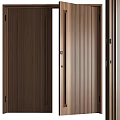 Modern Hinged Door with Striped Pattern in Different Color Finishes for Home Interior