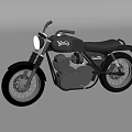 Black Vintage Scrambler Motorcycle With Classic Design Leather Seat And Chrome Accents