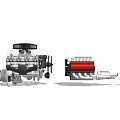 modern engine 3d model