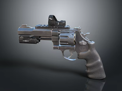 revolver revolver pistol semi-automatic pistol automatic pistol modern weapon hot weapon 3d model