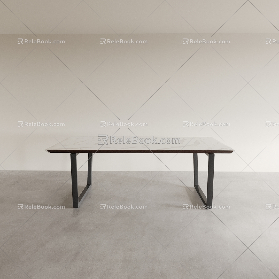 Dining Table Tea Table Office Desk Long Table Square Table 3d model