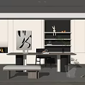 Modern study 3d model