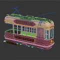Retro Bus Electric Bus Electric Bus 3d model