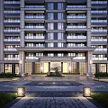 Modern Gate Song Xiamen Jianfa Building Facade 3d model