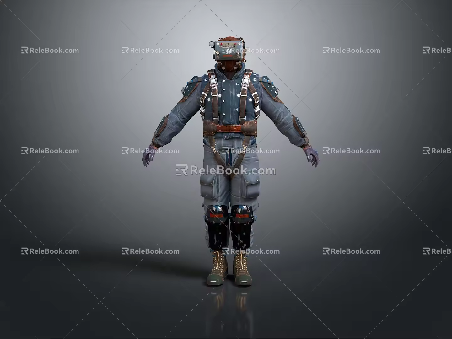 Robot Assistant Small Robot Butler Robot Butler Figure Game Figure 3d model