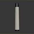 Sleek White Cylindrical Daily Use Product with Black Top and Middle Small Hole