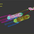 Shiny Futuristic Metallic Spaceship Models With Red Accents And Detailed Design