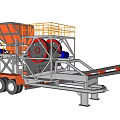 Mobile Industrial Crushing Equipment With Hopper Guardrail Drum Conveyor And Trailer Chassis