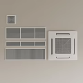 Air Conditioner Vents With Various Modern Grille Designs And Patterns For Home Ventilation