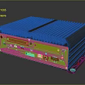 Rugged Industrial Embedded Device With Black Enclosure Green Interface Panel And Multiple Ports