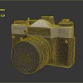 Retro Analog Film Camera Electronic Device With Classic Design And Lens Cap