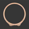 Stylish Rose Gold Ring With Carved Patterns And Eye Decorations For Daily Use