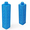 Blue Household Storage Bottles With Geometric Pattern Design For Daily Use 3d model