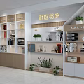 Lounge Area Study Room Interior With Bookshelves Books Green Plants And Decorative Items