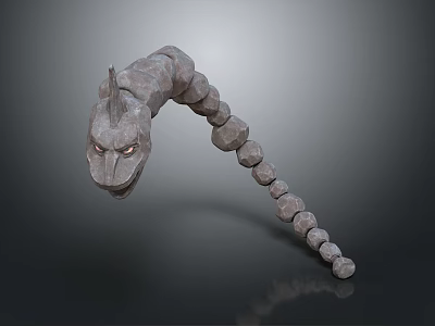 stone snake cobra venomous snake python reptile cold-blooded animal reptile 3d model