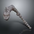 stone snake cobra venomous snake python reptile cold-blooded animal reptile 3d model