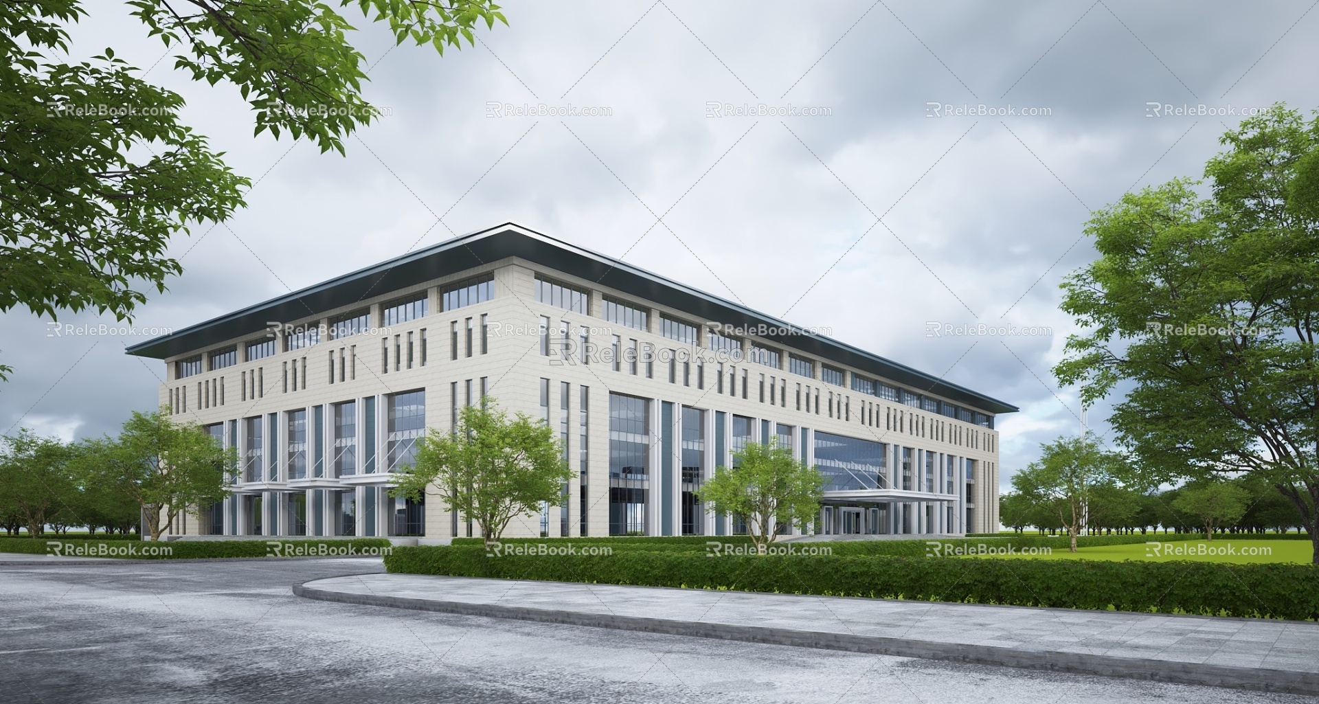 Modern Office Building Office Building Exhibition Center Building 3d model