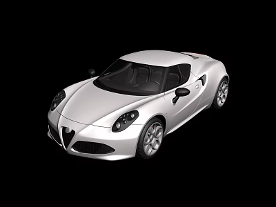 White Two Door Sports Car With Sleek Aerodynamic Design And Alloy Wheels 3d model