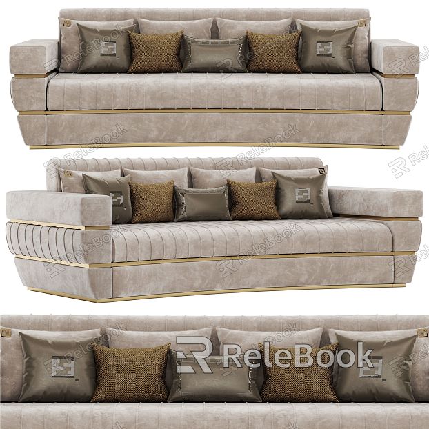 Casual Sofa Combination Casual Sofa Living Room Sofa Multi-Person Sofa Pillow Pillow Home Furniture Simple model