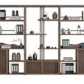 Modern Wooden Bookcase With Multiple Shelves Books And Decorative Storage Items