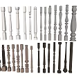 Decorative Columns With Various Designs And Light And Dark Colors For Interior Decoration