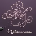 Decorative Neon Lighting Combination With Cursive You Are Design And Dark Background