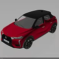 Red SUV Car With Black Roof Modern Design Sleek Exterior And Alloy Wheels