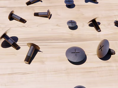 Modern Screw Nut Screw 3d model