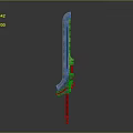 Ancient Decorative Sword With Metallic Blade Ornate Hilt And Wooden Handle Design