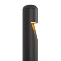 Modern Sleek Black Metal Outdoor Light with Tall Pole for Garden Pathway Illumination