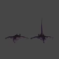Game Movie Character Lizard Humanoid 3D Model With Gray Skin Yellow Eyes And Standing Pose