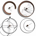 Modern Clock Watch Hanging Watch Combination 3d model