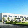 Modern Industrial Factory Complex With Multiple Buildings Greenery Parking And Access Road