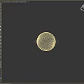 Light Green Sphere Decorative Component On Wooden Surface With Textured Wall